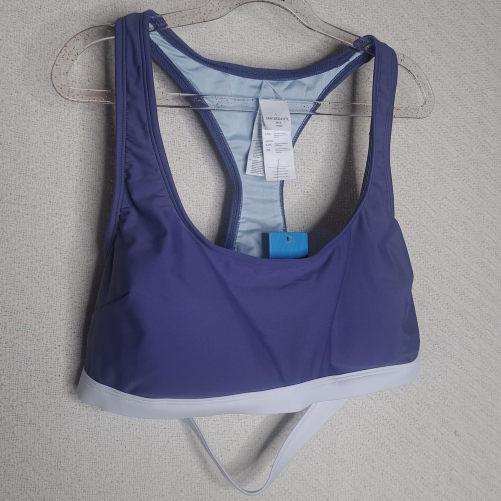 Women's Purple and White Sports Bra